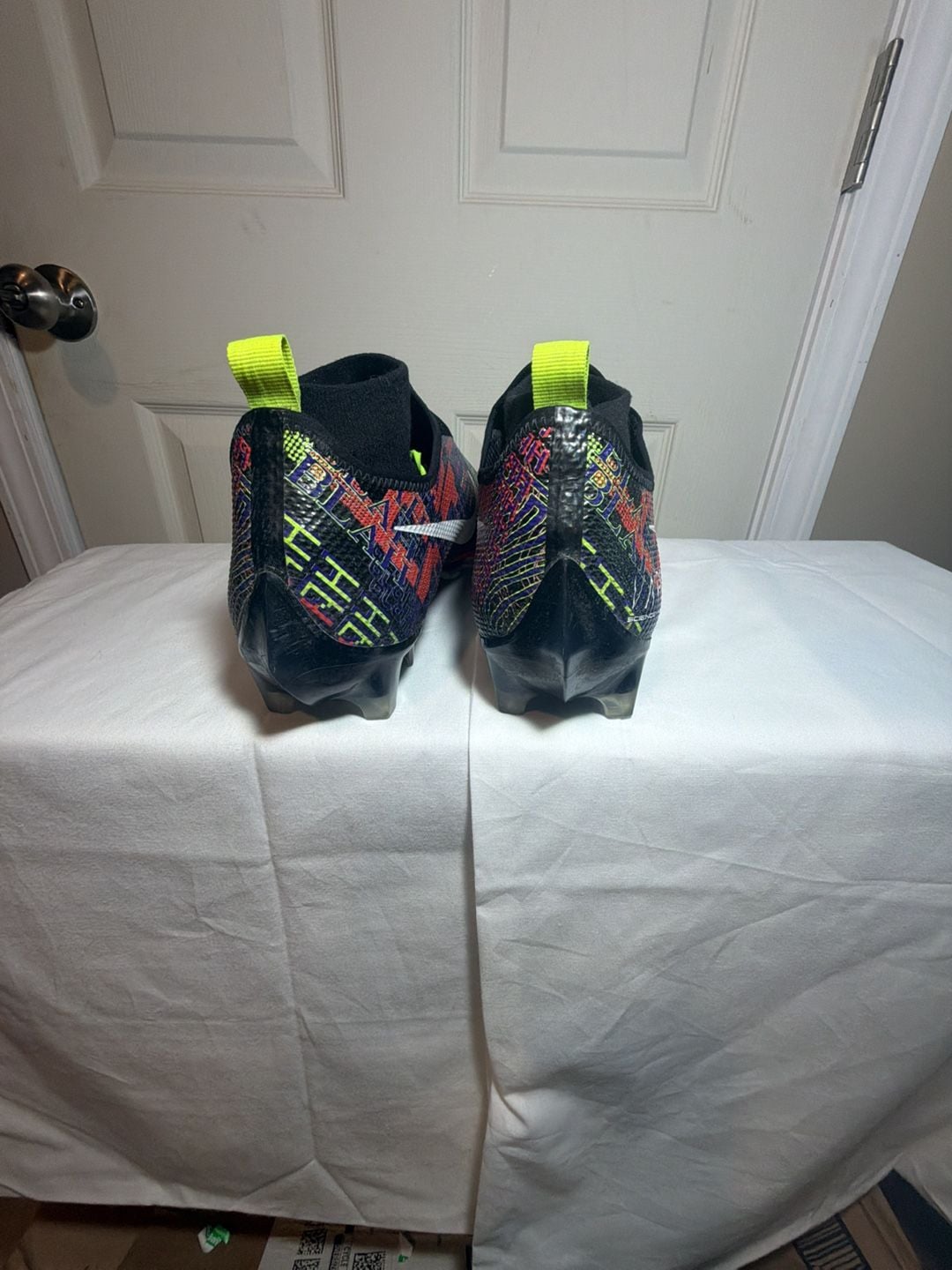 Nike Vapor Edge Pro OBJ Football Cleats Black Multi Color 3