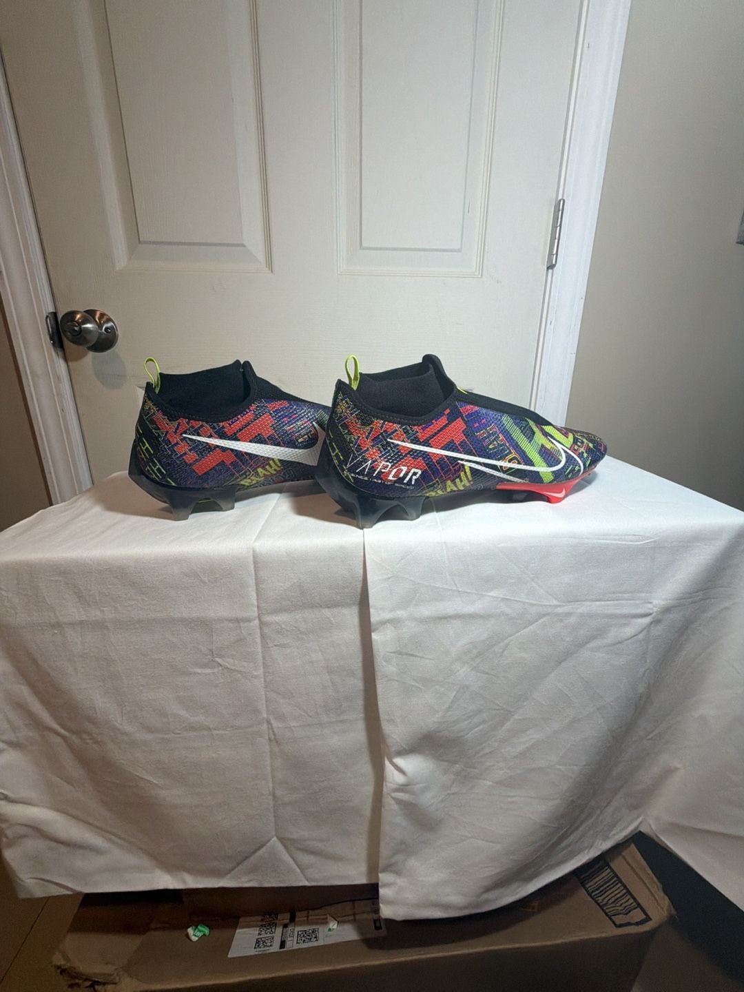 Nike Vapor Edge Pro OBJ Football Cleats Black Multi Color 4