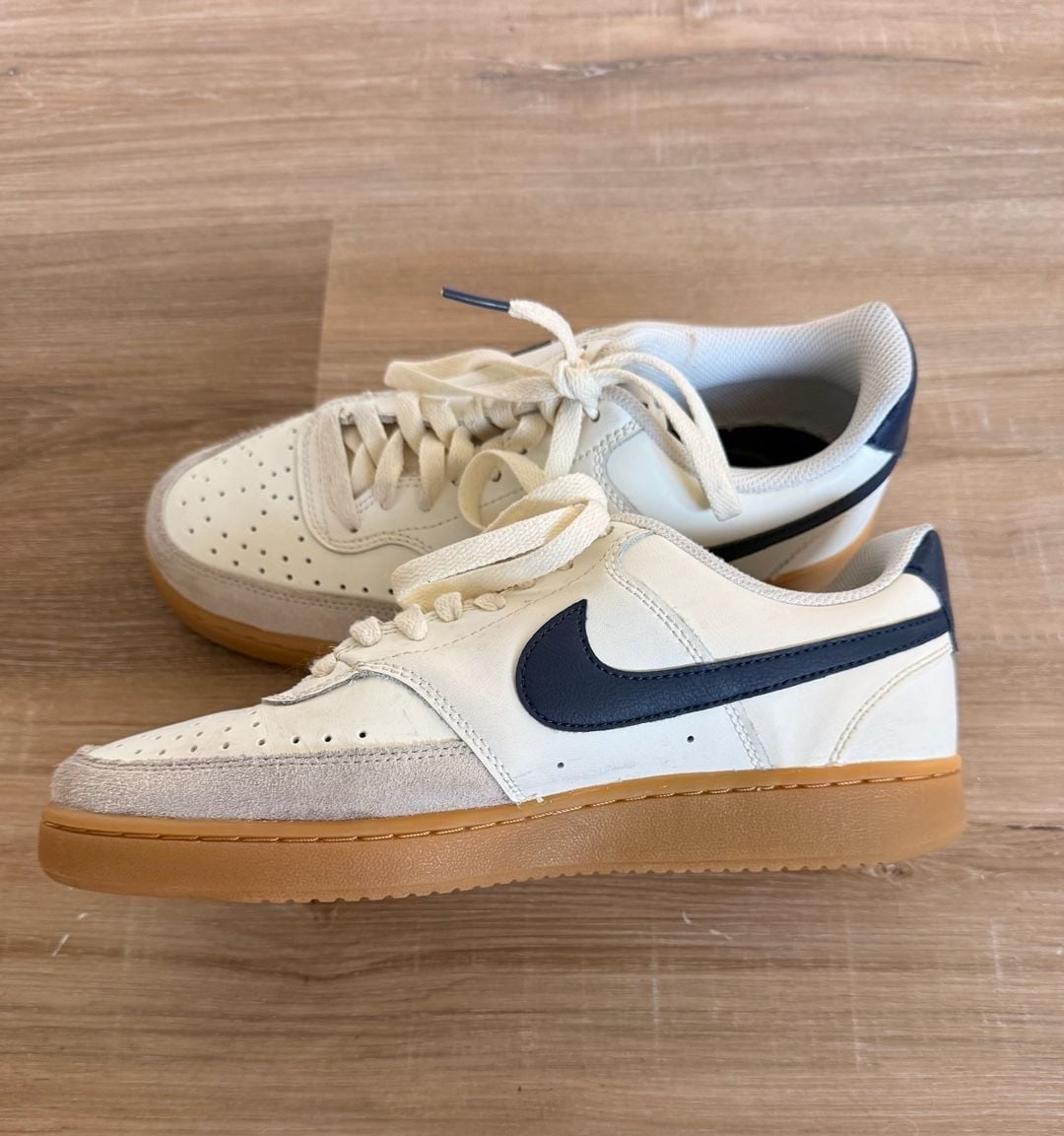 Nike Court Vision Low Size 7.5 Sail Midnight Navy Gum men’s new 2