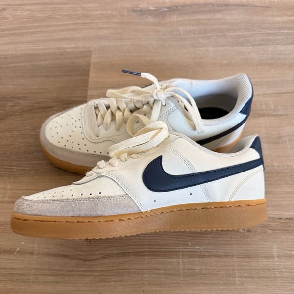 Nike Court Vision Low Size 7.5 Sail Midnight Navy Gum men’s new