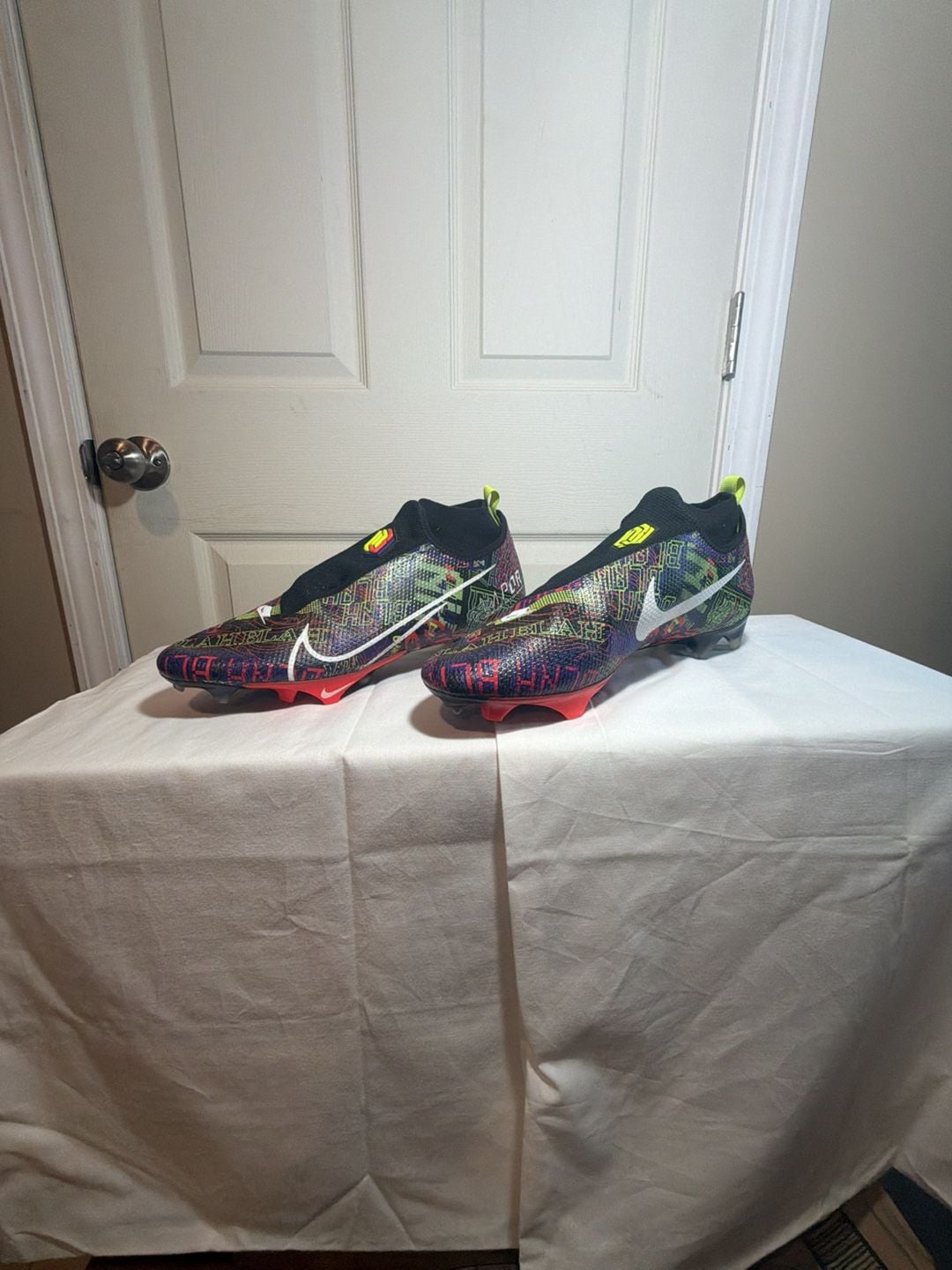 Nike Vapor Edge Pro OBJ Football Cleats Black Multi Color 5