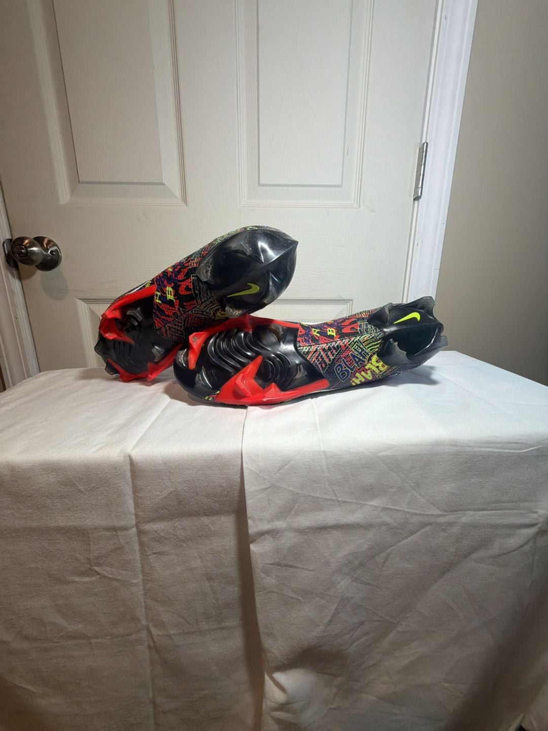 Nike Vapor Edge Pro OBJ Football Cleats Black Multi Color 6