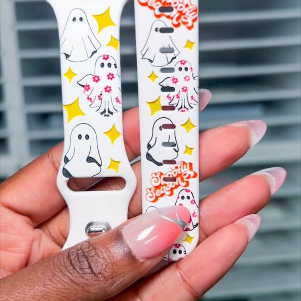 Apple Watch Band Spooky Season Halloween Ghost Silicone Strap