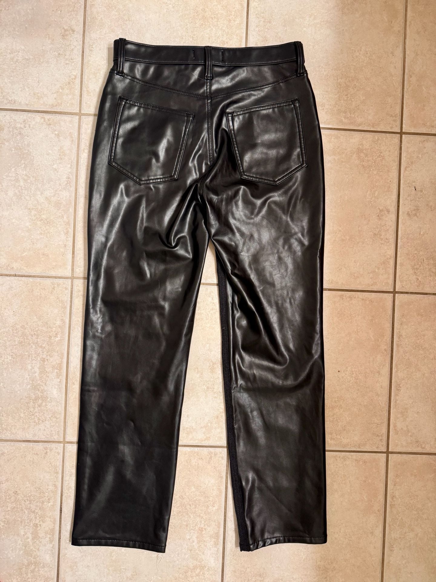 Abercrombie & Fitch The Ankle Straight Ultra High Rise Leather Mixed Size 29/8L 2