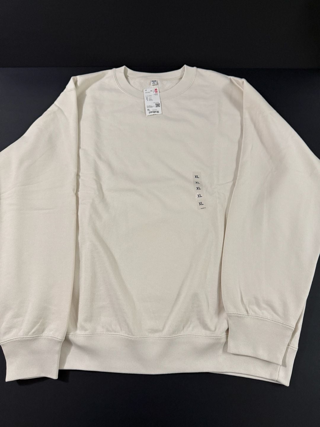 Uniqlo Sweatshirt Size XL Off White Cotton Long Sleeve Crewneck 2
