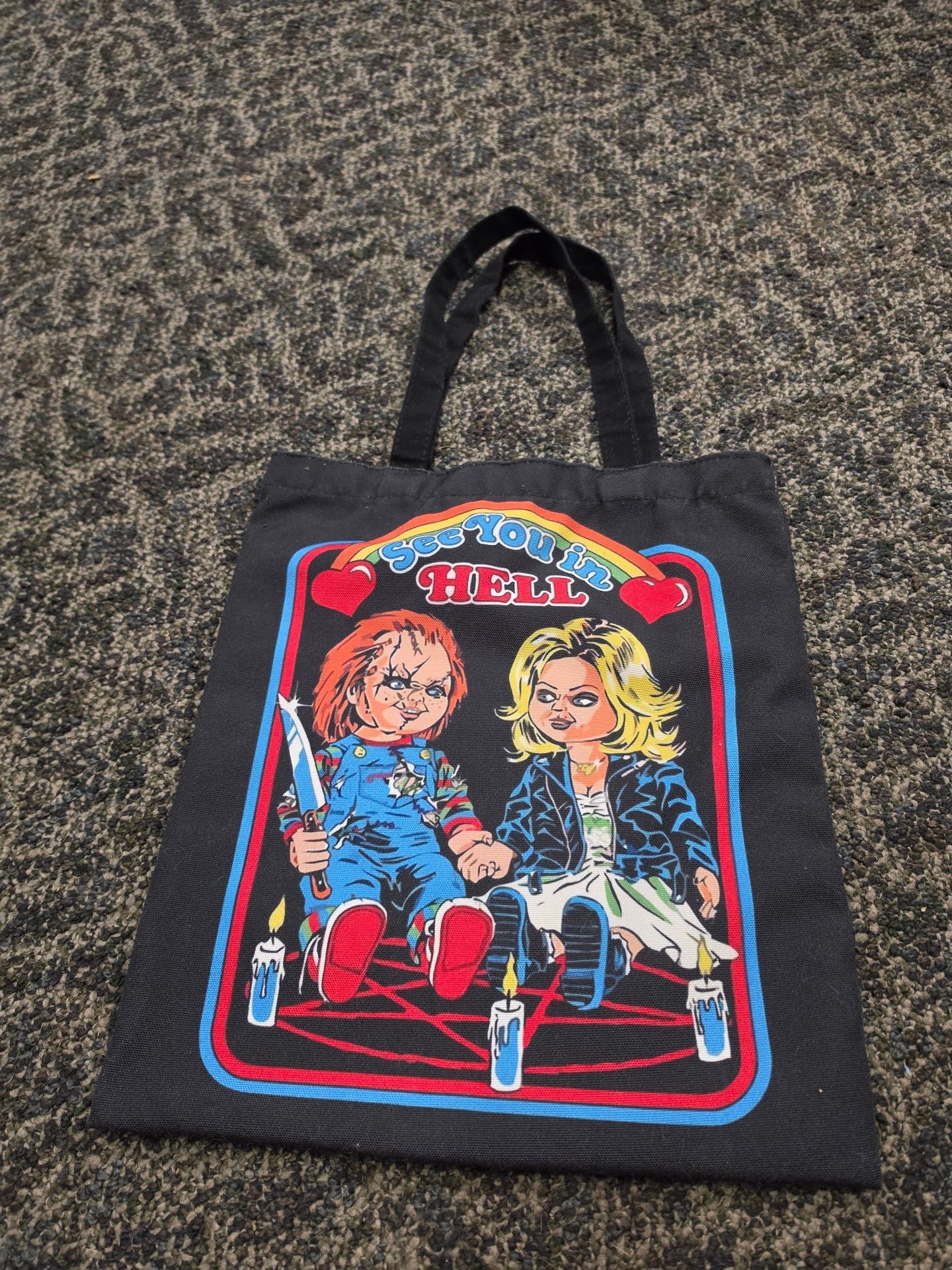 Chucky & Tiffany See You In Hell Tote Bag 4