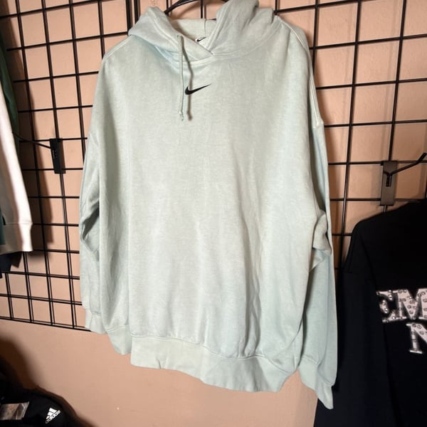 Nike Hoodie Size L Light Green Center Swoosh