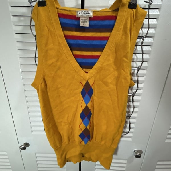 Arizona Jean Company 100% Cotton/Algodon Vintage, Y2K Style Vest