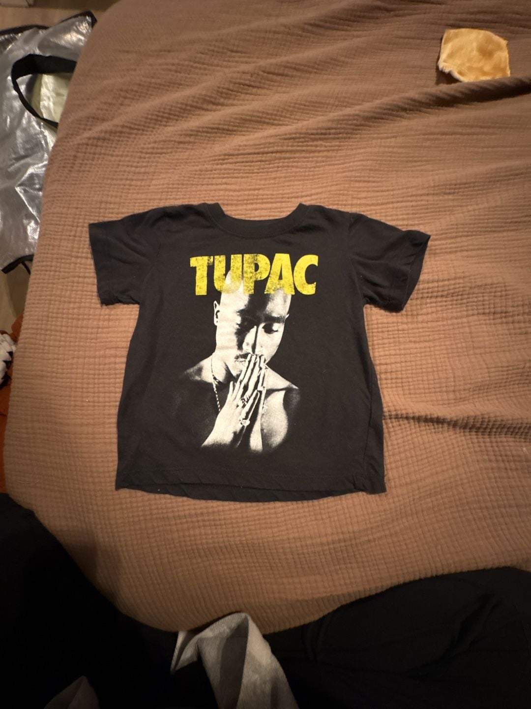 2Pac Graphic T-Shirt Size 3T Black Tupac Shakur Rap Tee 1