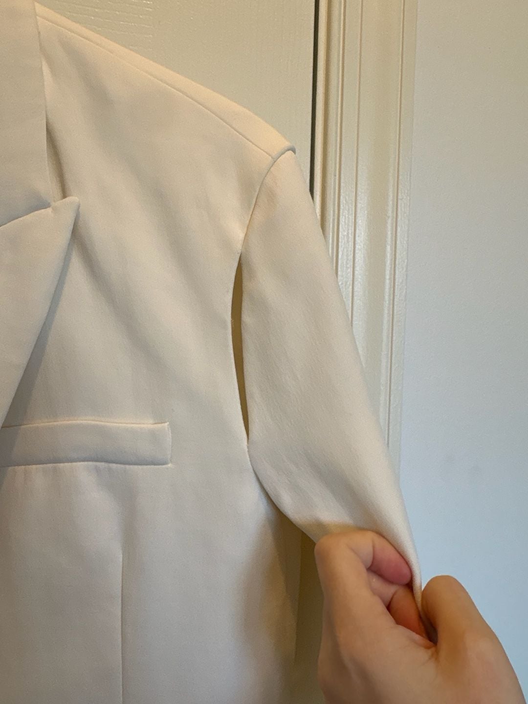 Zara Cut-Out Blazer Size XS White 5