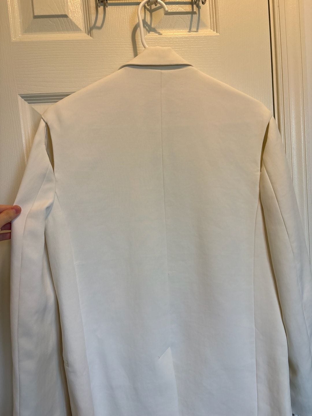 Zara Cut-Out Blazer Size XS White 8