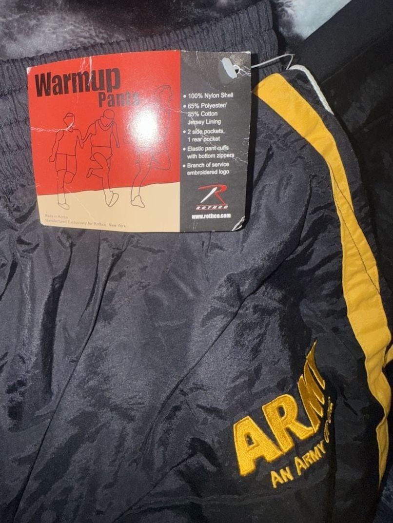 Vintage Rothco Army Track Suit Size X-Large Black Yellow An Army Of One 6