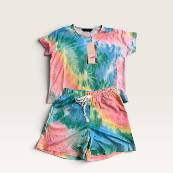 Dokotoo Tie Dye 2-Piece Outfit Set Size (4Y-5Y)S Rainbow/140