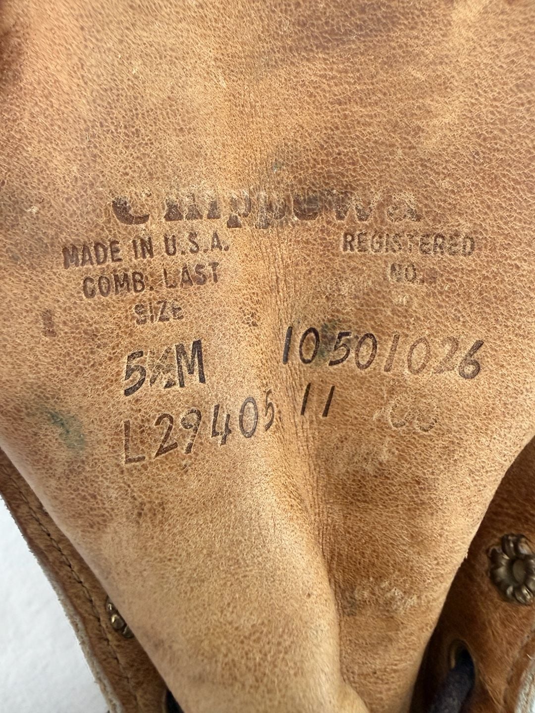 Chippewa 29405 Packer Logger Boots Two-Tone Tan Leather size 5.5 11