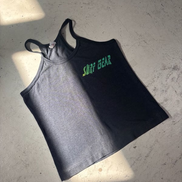 Dinay T-Shirts Surf Gear Tank Top Black Vintage Single Stitch