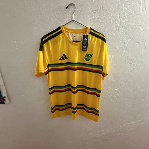 Adidas Jamaica x Bob Marley Soccer Jersey Size XL Yellow