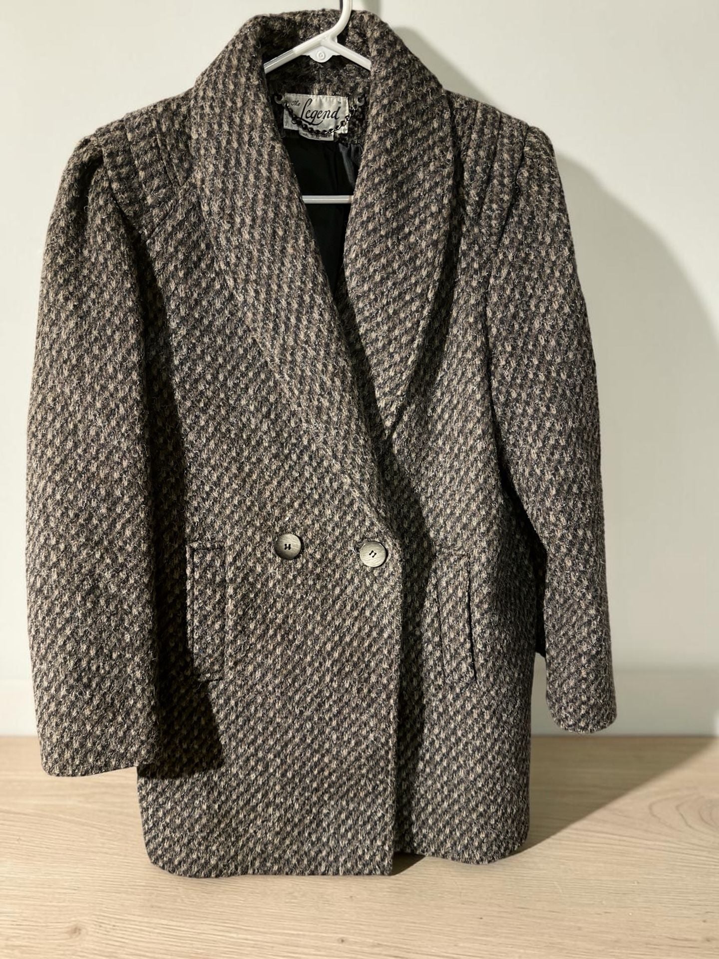 The Legend Tweed Jacket Size 9/10 Brown Wool Blend Blazer 2