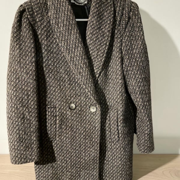 The Legend Tweed Jacket Size 9/10 Brown Wool Blend Blazer
