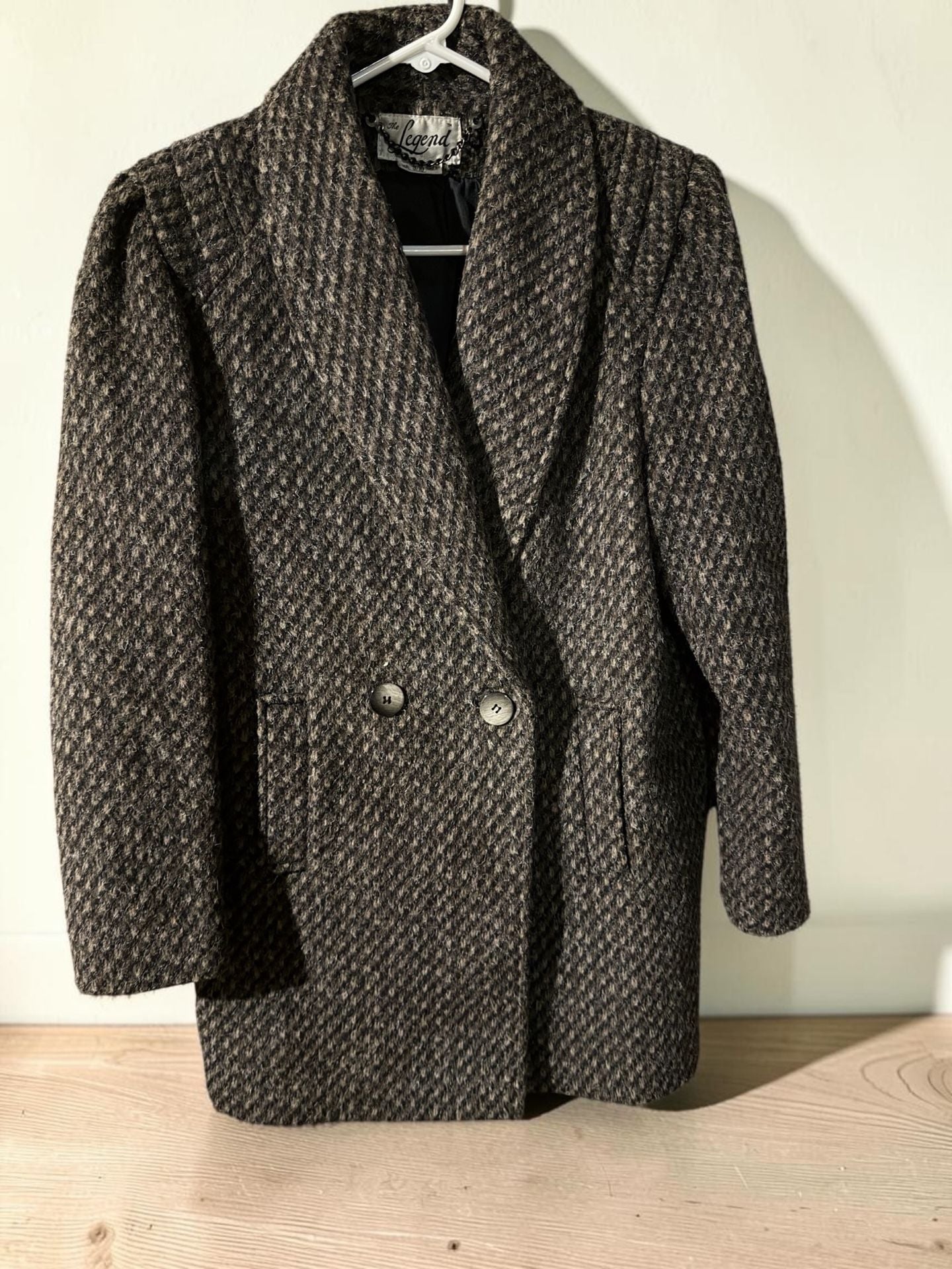 The Legend Tweed Jacket Size 9/10 Brown Wool Blend Blazer 3
