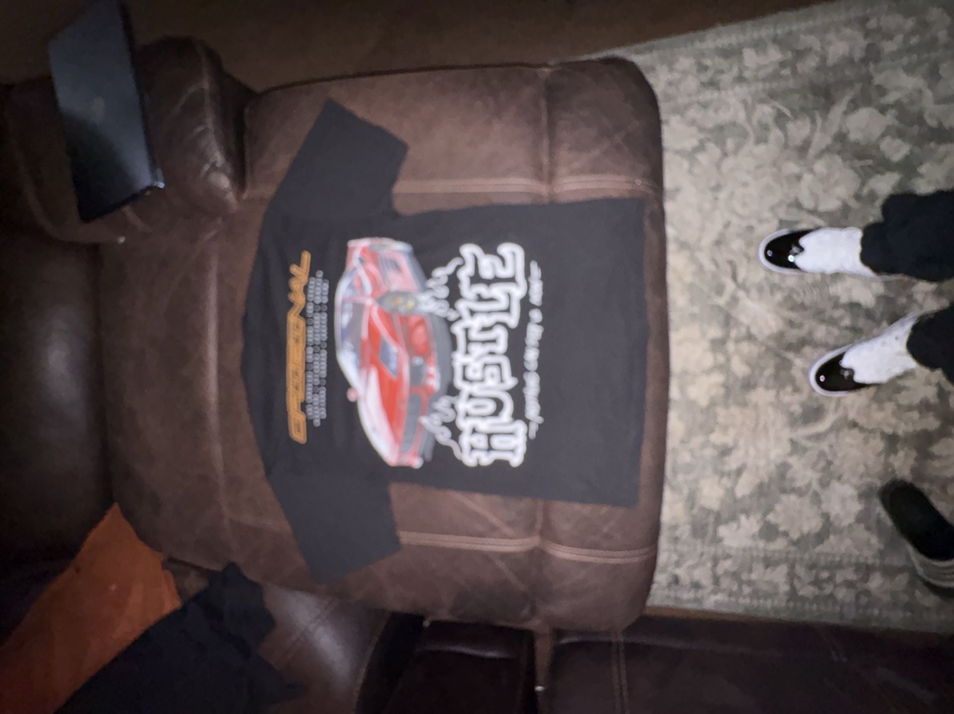Elevate Clothing Los Angeles Hustle Car Graphic T-Shirt Medium Black 1