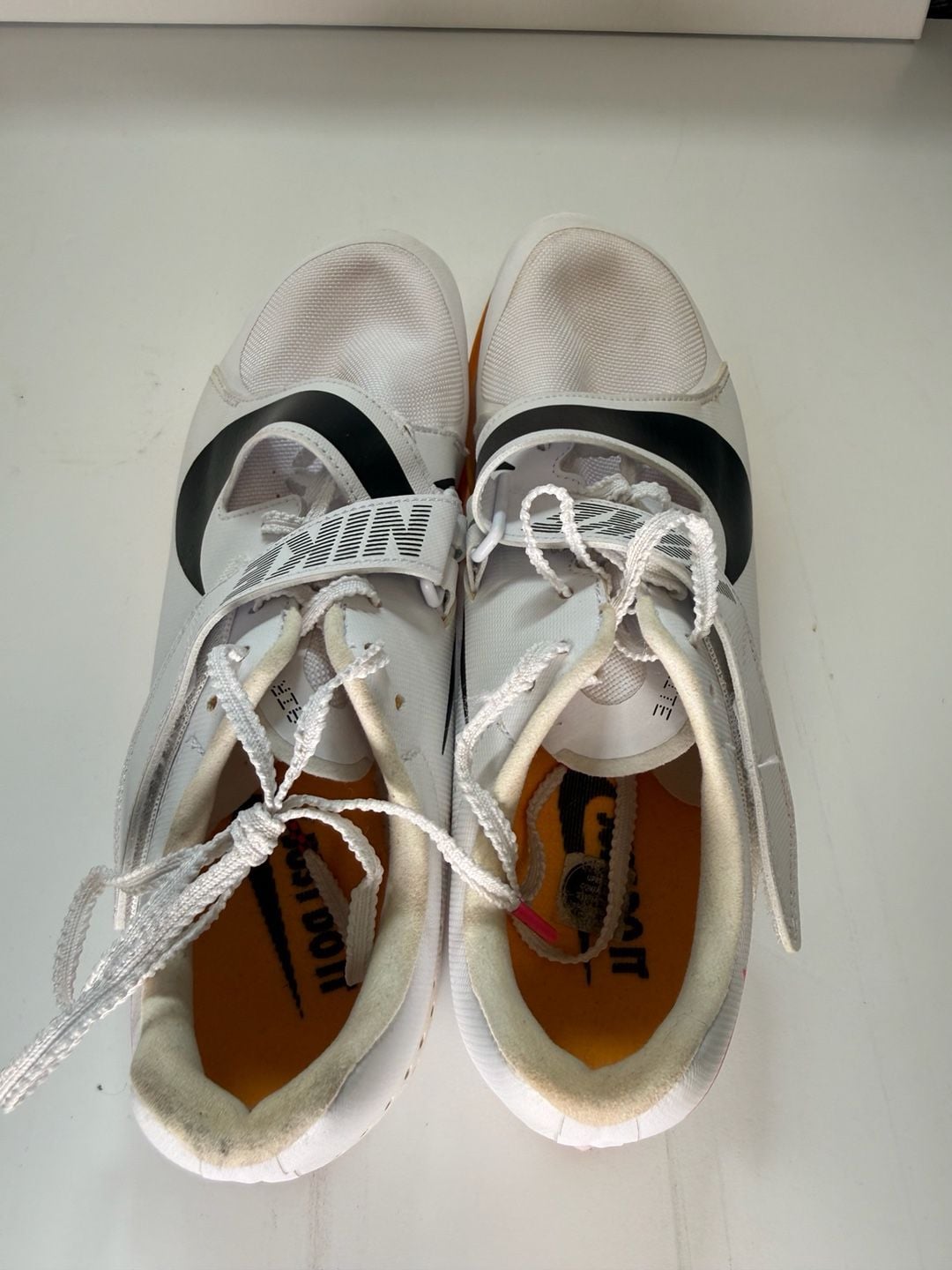 Nike Air Zoom Long Jump Elite White Black Orange Spikes 14