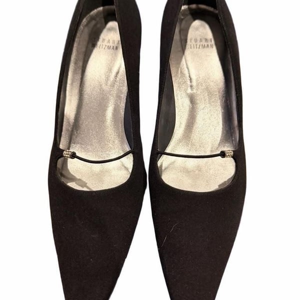 Stuart Weitzman Black Kitten Heel Pumps Size 8.5 M