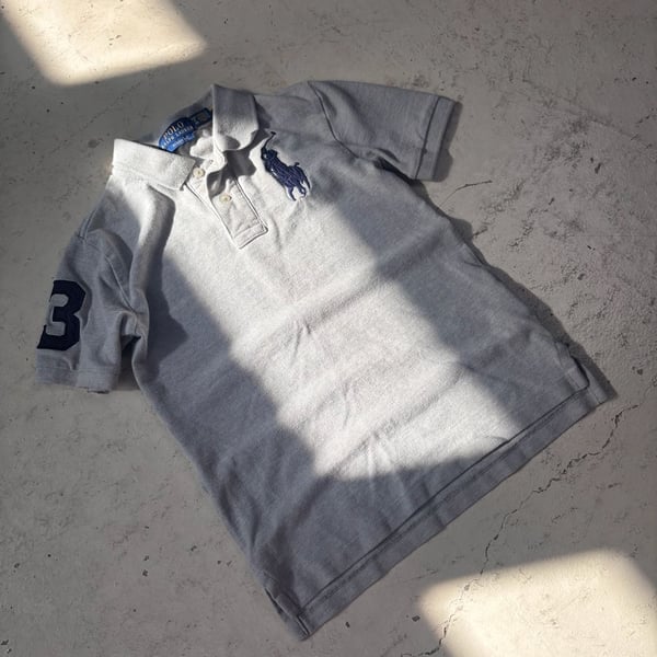 Polo Ralph Lauren Big Pony Polo Size S(8) Grey Cotton Mesh