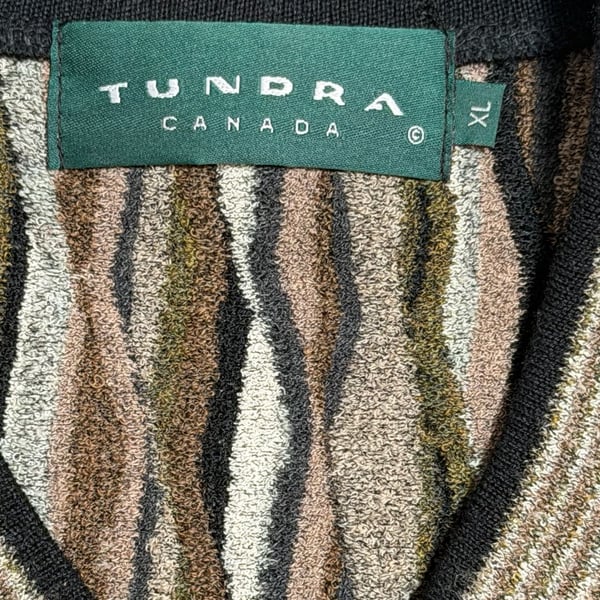 Tundra Canada 3D Knit Sweater Size XL Multicolor Wool Blend