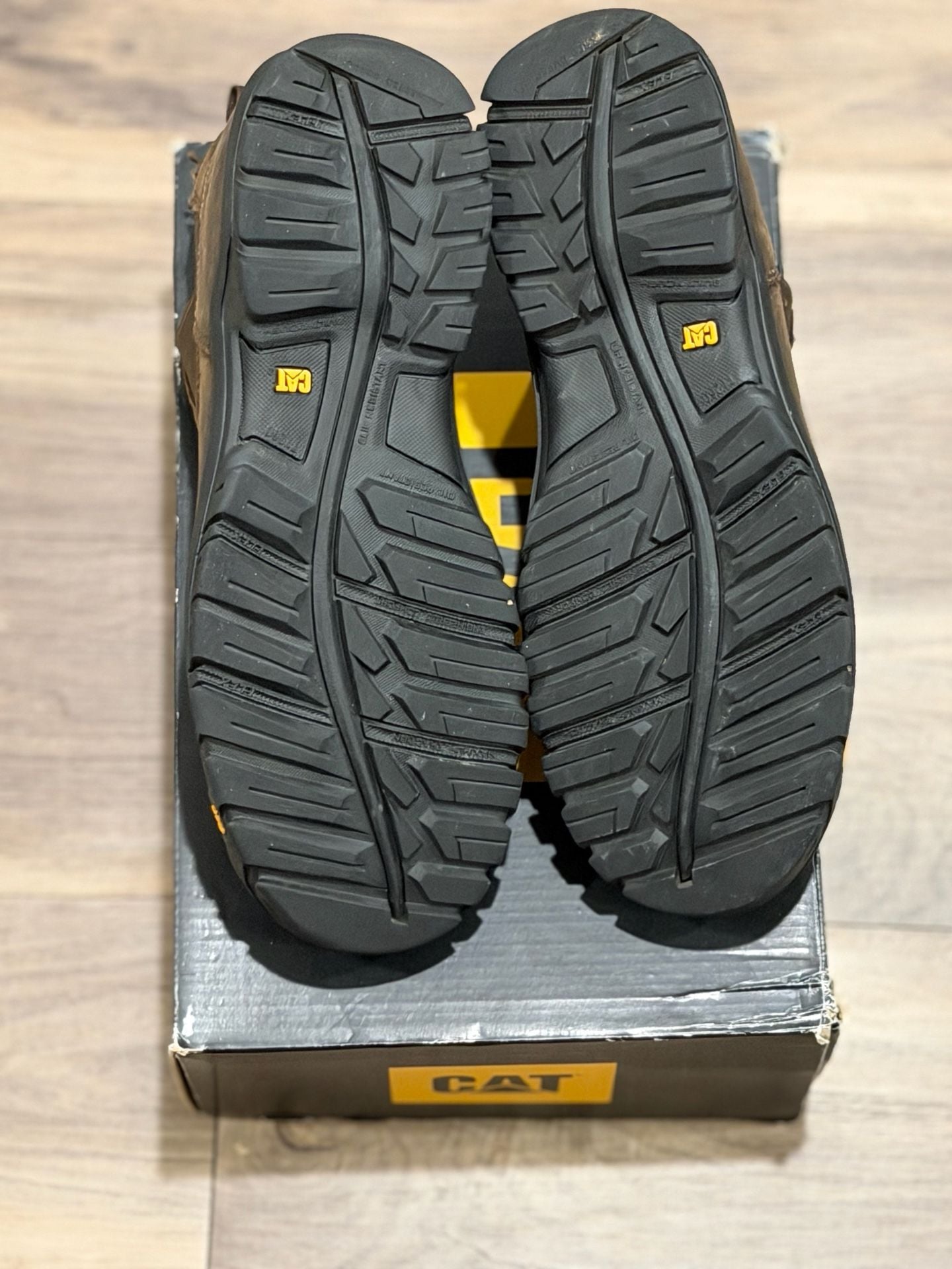 Caterpillar Outline Slip On Steel Toe Work Boots Size 10.5 M Brown 6