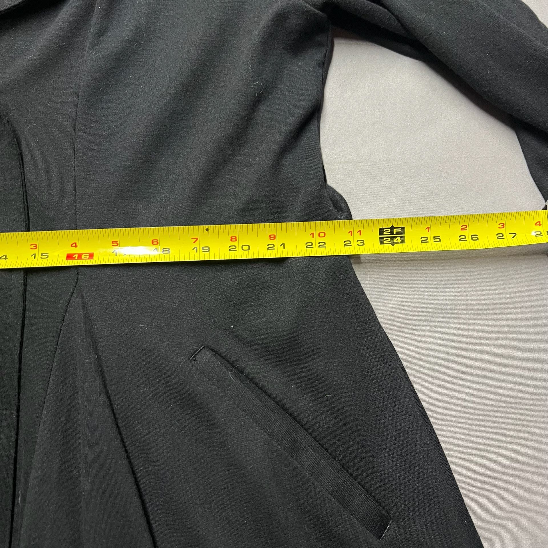 Torrid Brushed Ponte Swing Trench Coat Size 3X 22-24 Black Double Breasted 9