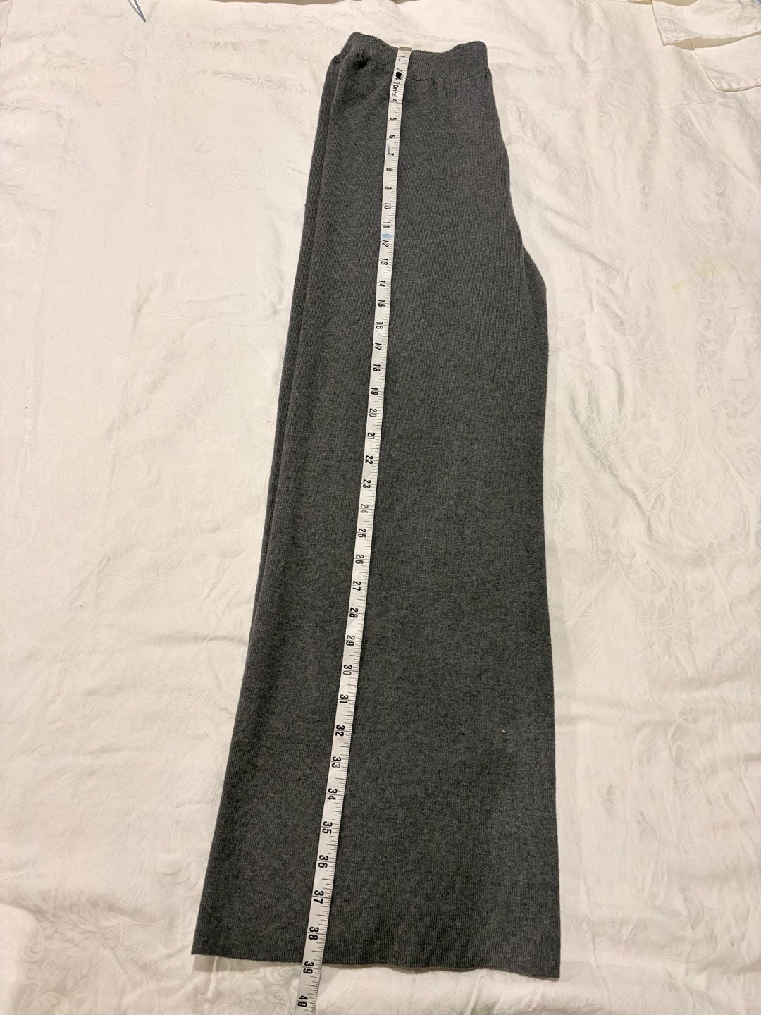 Lefties Knit Wide-Leg Pants Size M Gray 8