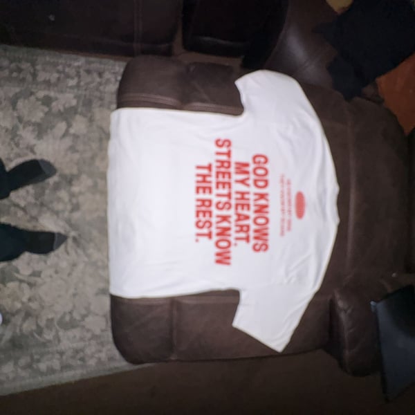 Elevate Clothing God Knows My Heart T-Shirt XL White