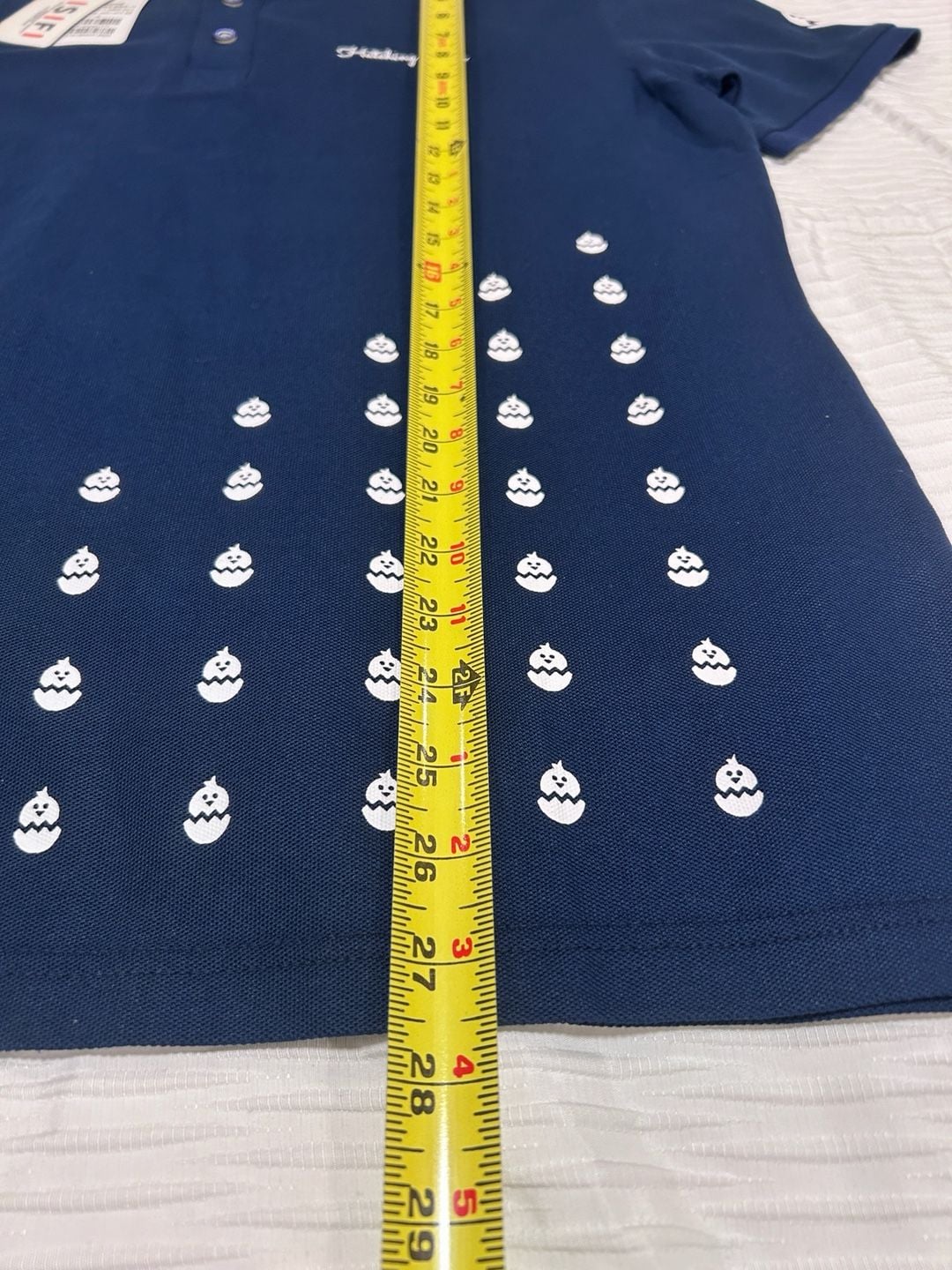 Ming Jiang Youpin Polo Shirt Size XL (US M) Blue Hatching Birds Graphic 9