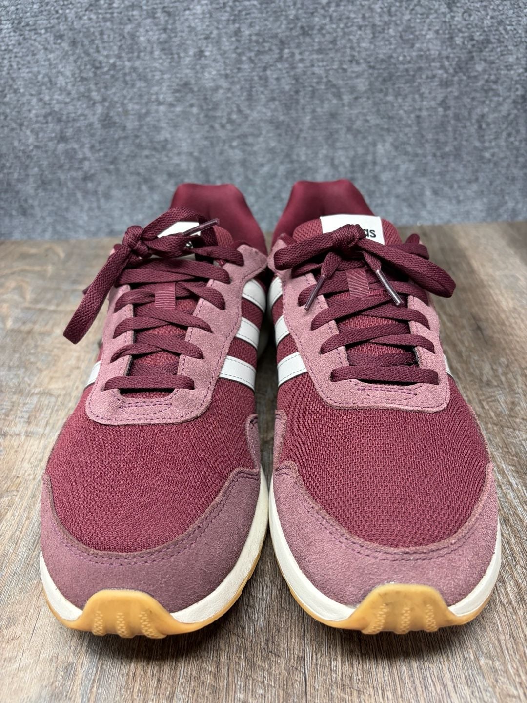 Adidas Run 60s 4.0 Mens classic Sneakers in Burgundy/Silver Size 11-JS1002-clean 4