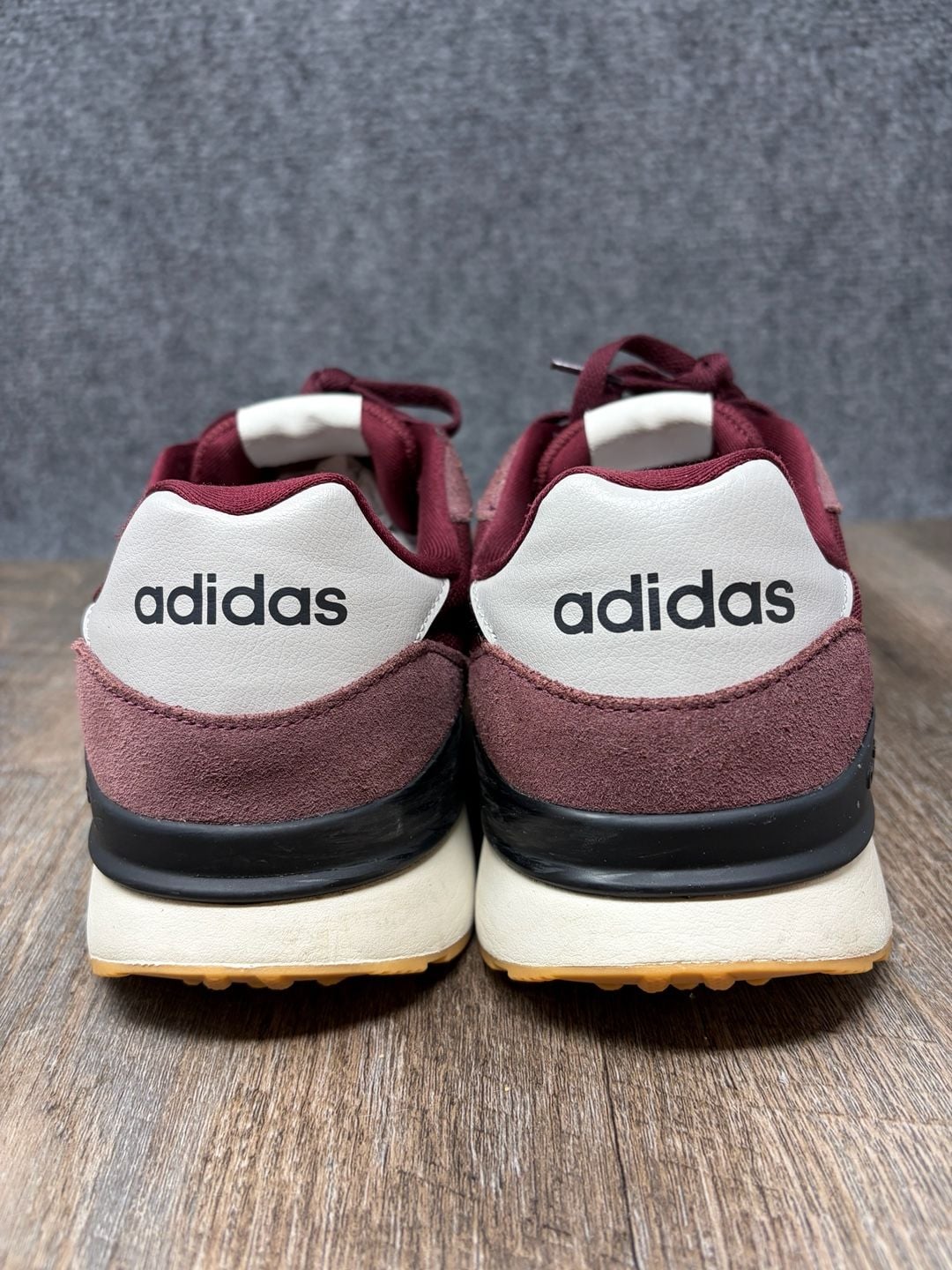 Adidas Run 60s 4.0 Mens classic Sneakers in Burgundy/Silver Size 11-JS1002-clean 6