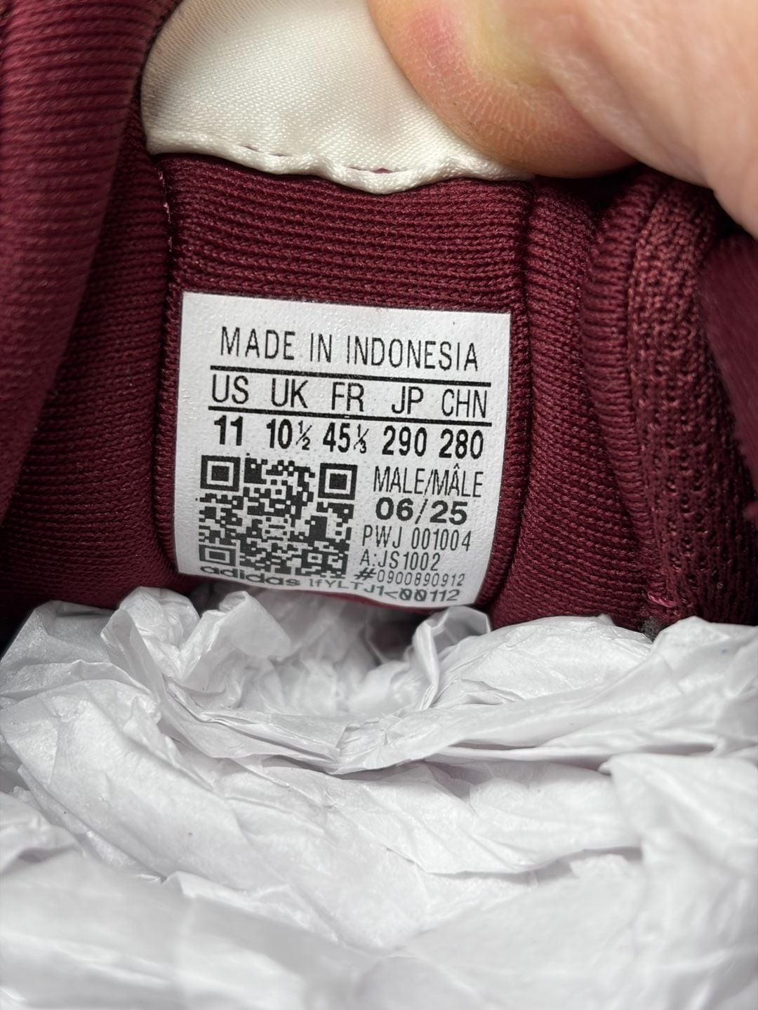 Adidas Run 60s 4.0 Mens classic Sneakers in Burgundy/Silver Size 11-JS1002-clean 8