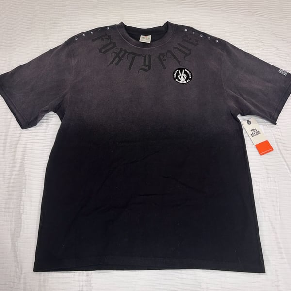 Hype Market45 Forty Five Rhinestone Gradient T-Shirt Size L Black