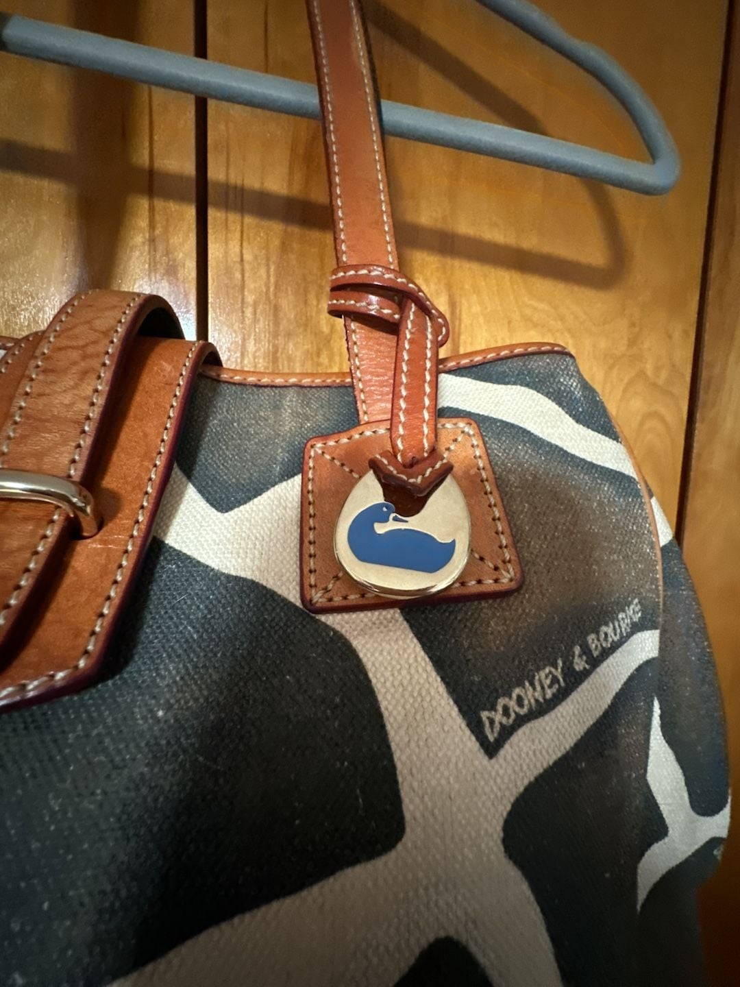 Dooney & Bourke Giraffe Print Canvas Tote Shoulder Handbag 4