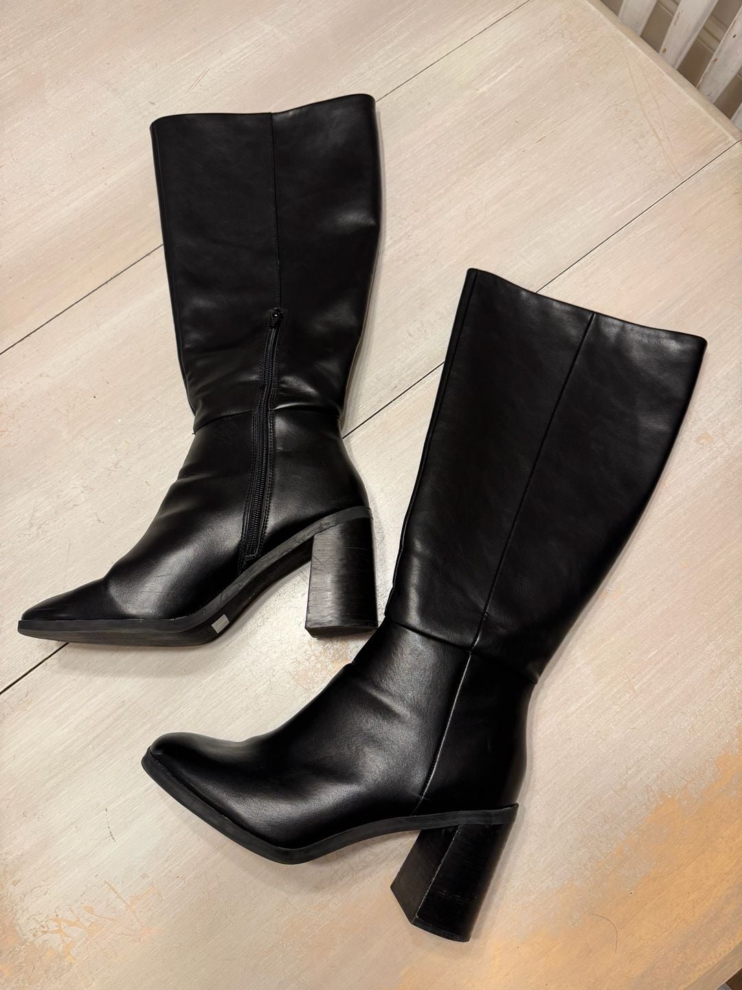 DV by Dolce Vita Flapper Wide Calf Knee High Boot Size 10 Black 2