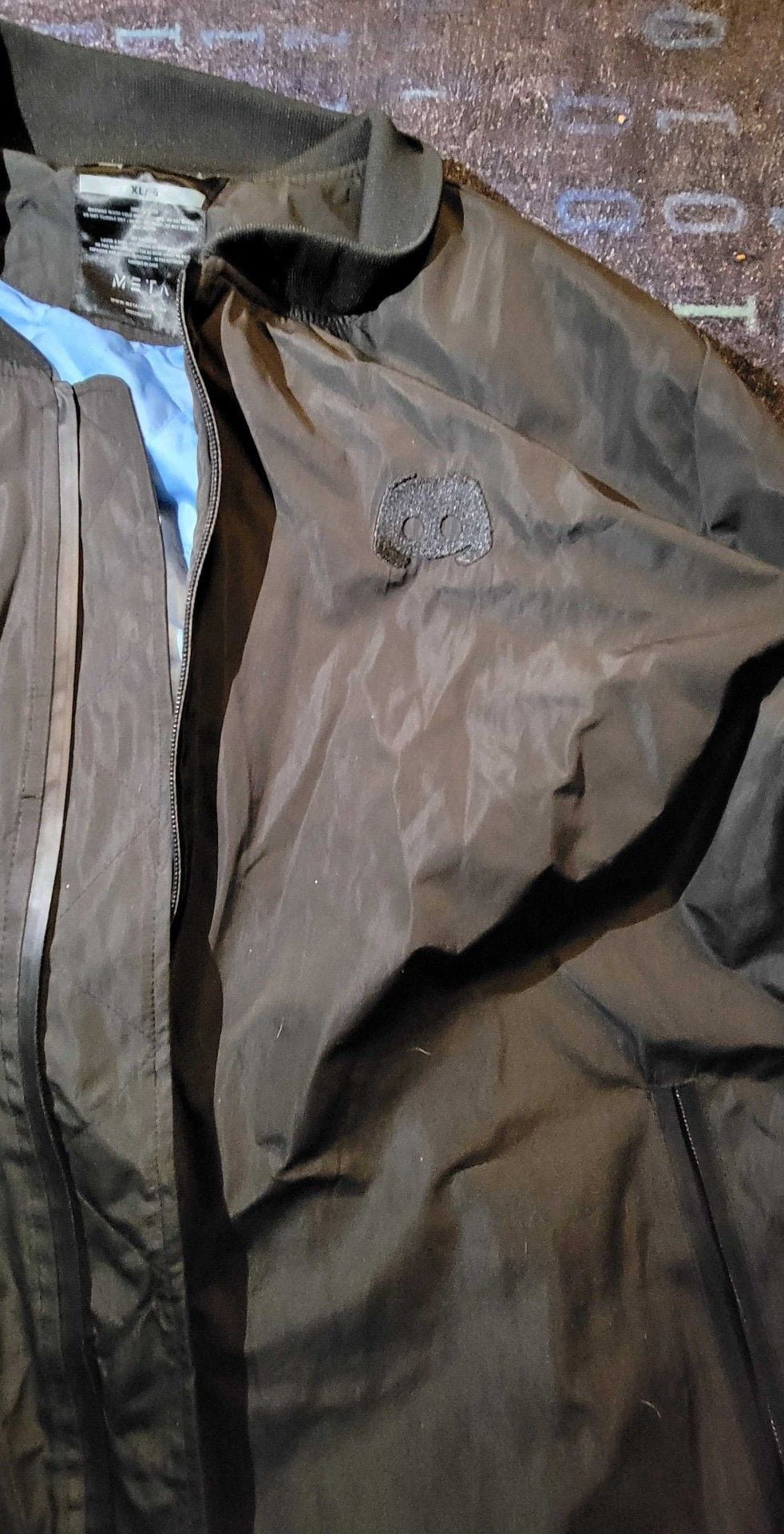 Discord Bomber Jacket Size XL/G Black Quilted Lined Zip Pockets 7