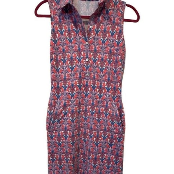 J.McLaughlin Sleeveless Printed Shirtdress XS