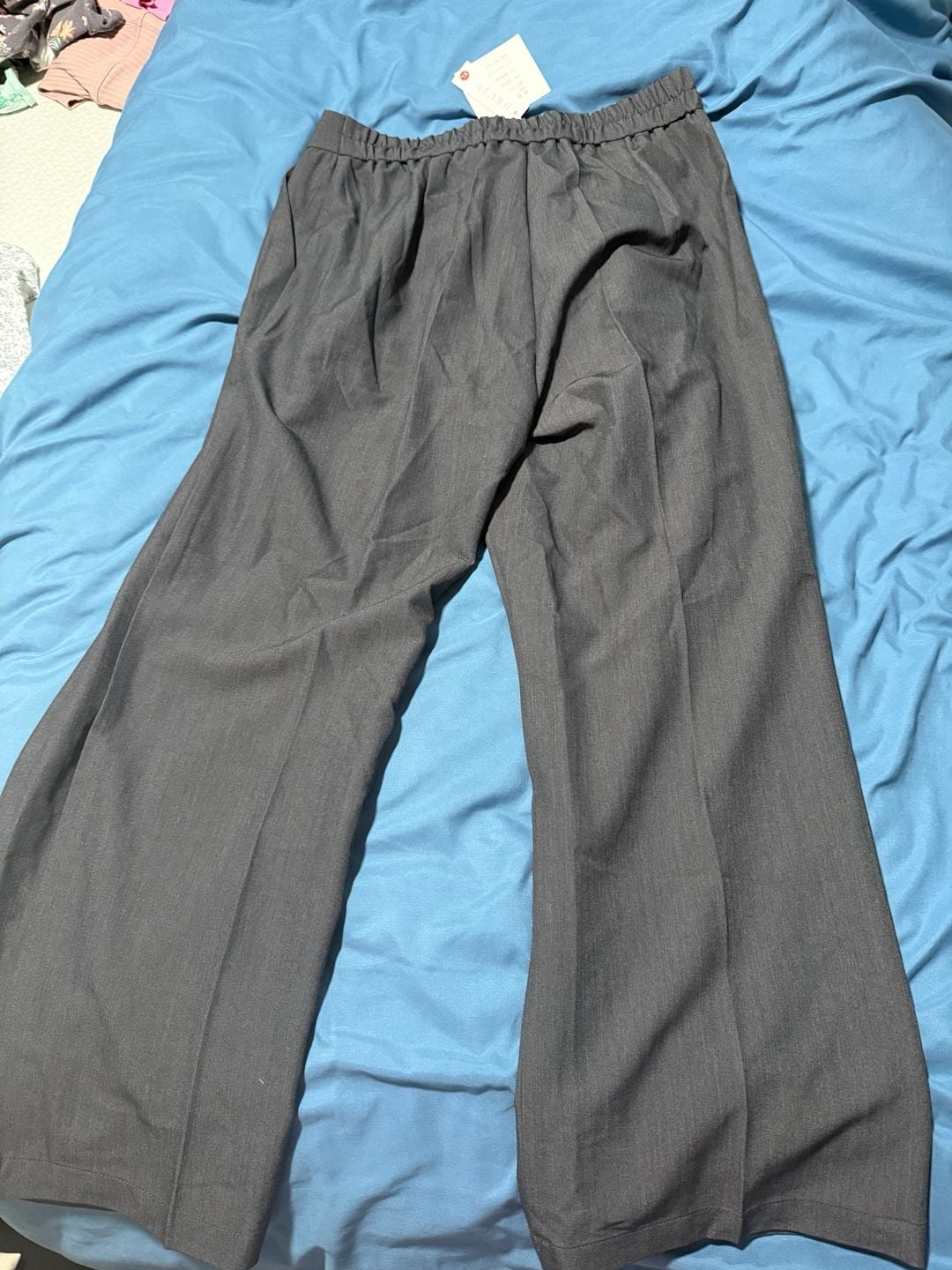 Decivi Pleated Trousers Size XL Gray Wide Leg Casual Pants with Belt 6