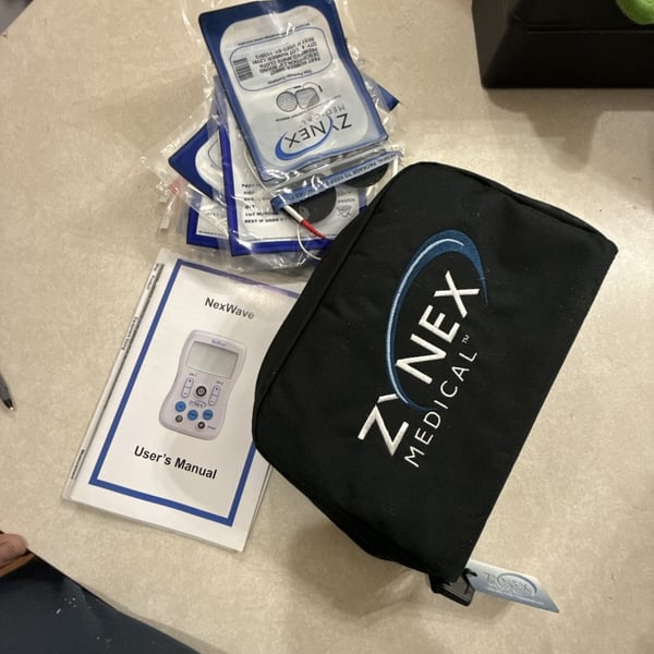 Zynex Medical NexWave TENS NMES Device With Case and Electrodes