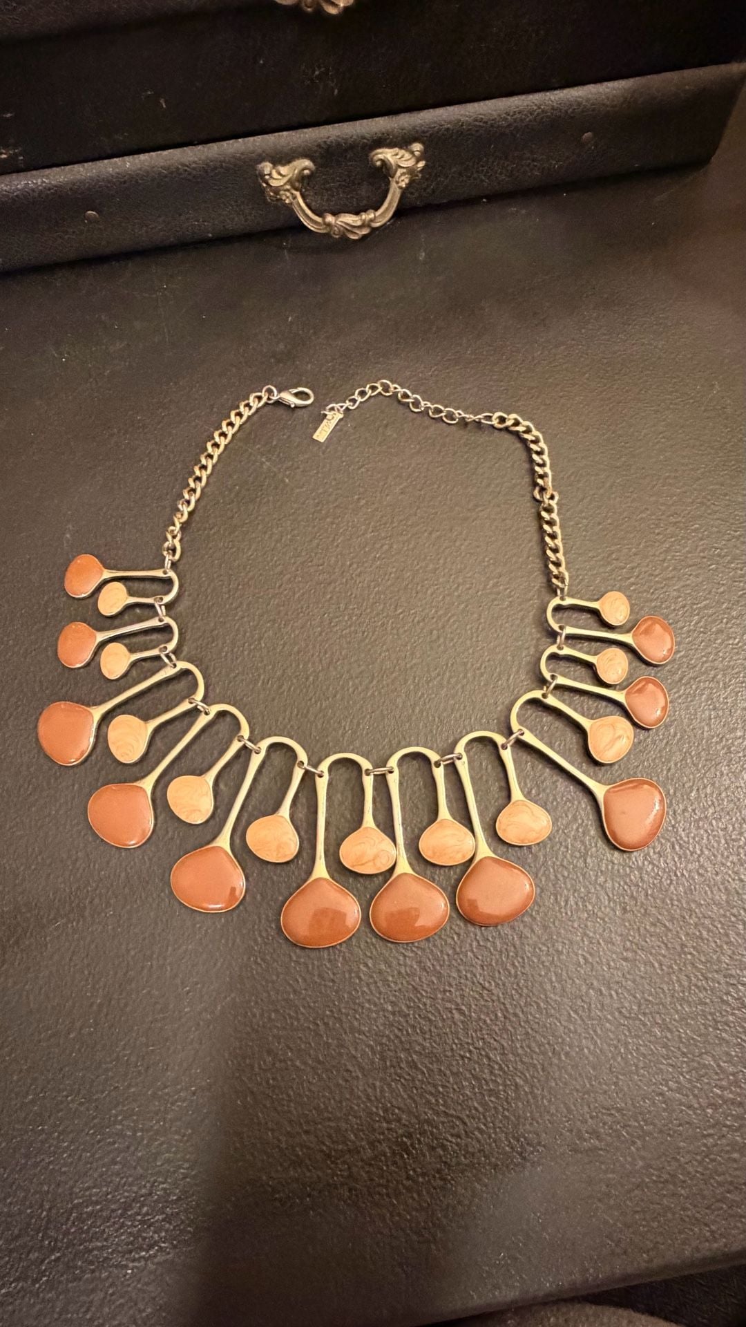 Mika Enamel Teardrop Bib Statement Necklace 2
