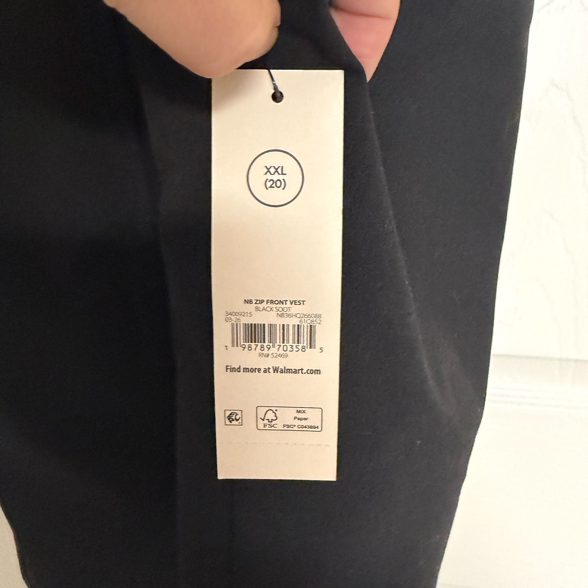 No Boundaries Zip Front Vest Size XXL Black/135 8
