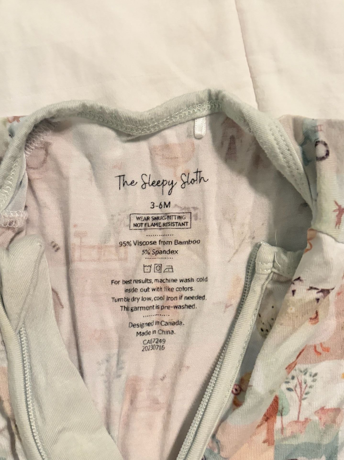 The Sleepy Sloth Farm Days Bamboo Sleeper Size 3-6M Multi 4