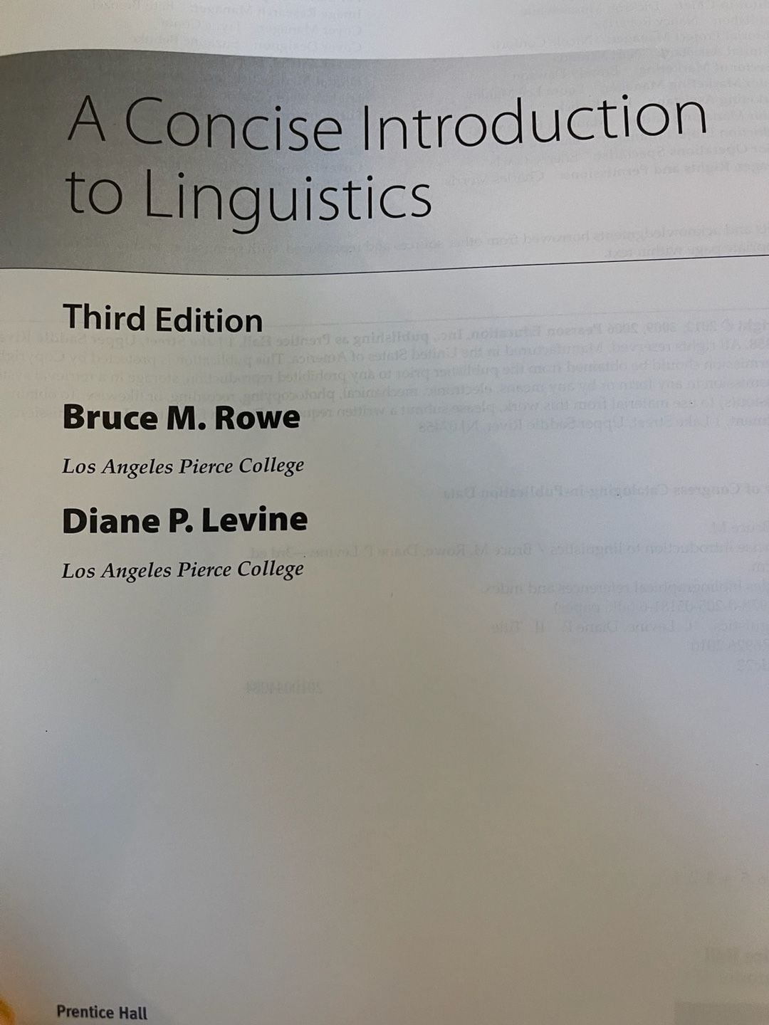 A Concise Introduction to Linguistics by Bruce M Rowe, 2