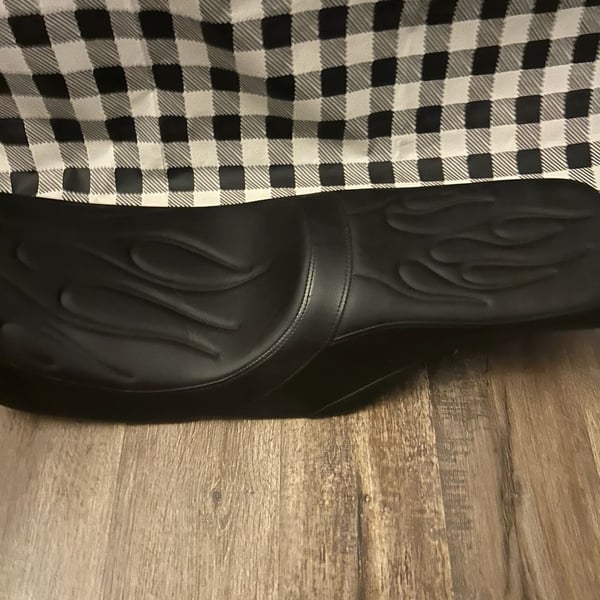 Drag Specialties Predator Flame Stitched 2-Up Motorcycle Seat