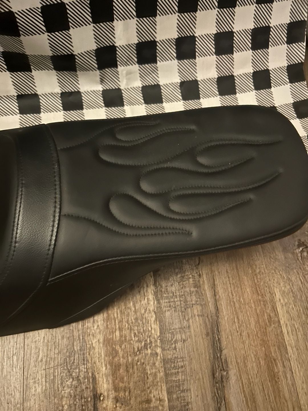 Drag Specialties Predator Flame Stitched 2-Up Motorcycle Seat 3