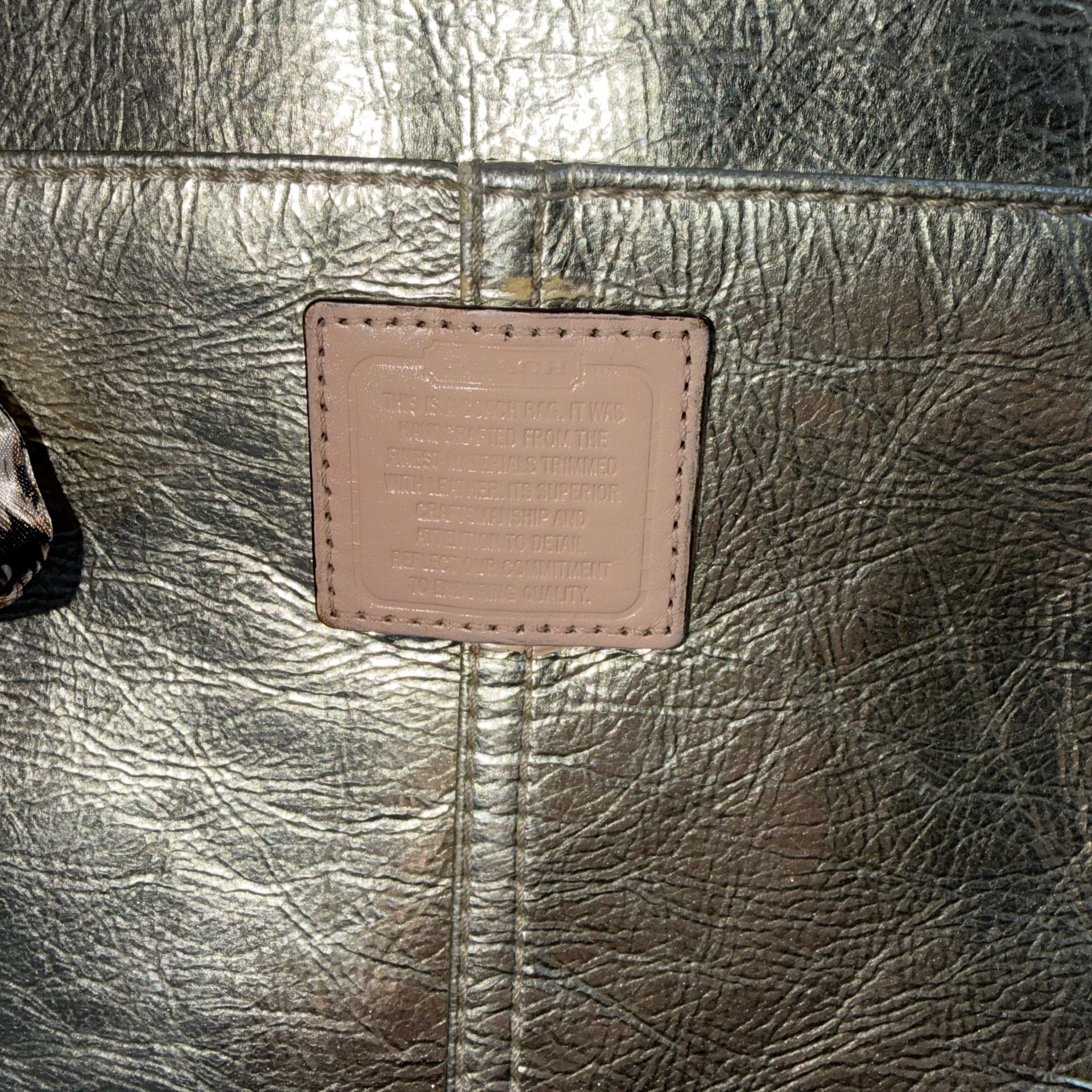 Coach Metallic Gold Leather Crossbody Bag
#60T926 7